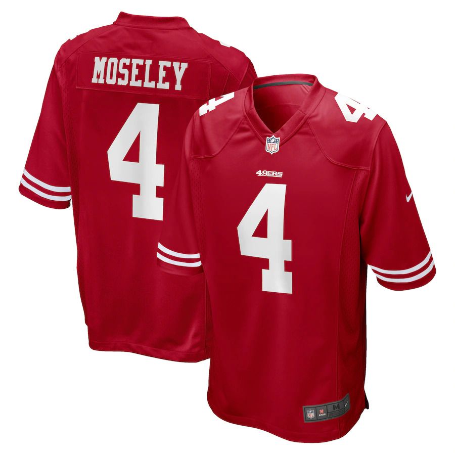 Men San Francisco 49ers 4 Emmanuel Moseley Nike Scarlet Game Player NFL Jersey